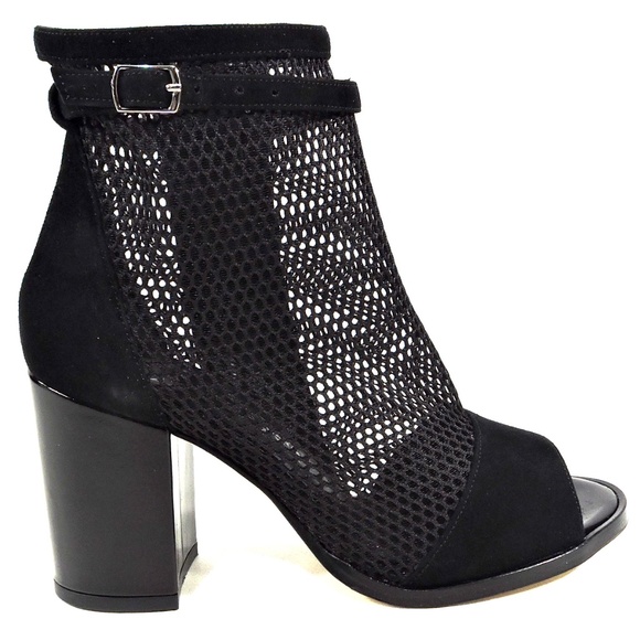 ALESSANDRO DI MARIA 🇮🇹 WOMENS BLACK SUEDE SUMMER BOOTIE - Picture 4 of 9